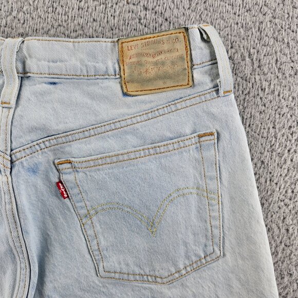 Levis Jeans Women 29x30 Blue 501 Skinny Premium High Rise Bleach Dyed Button Fly - Picture 15 of 16